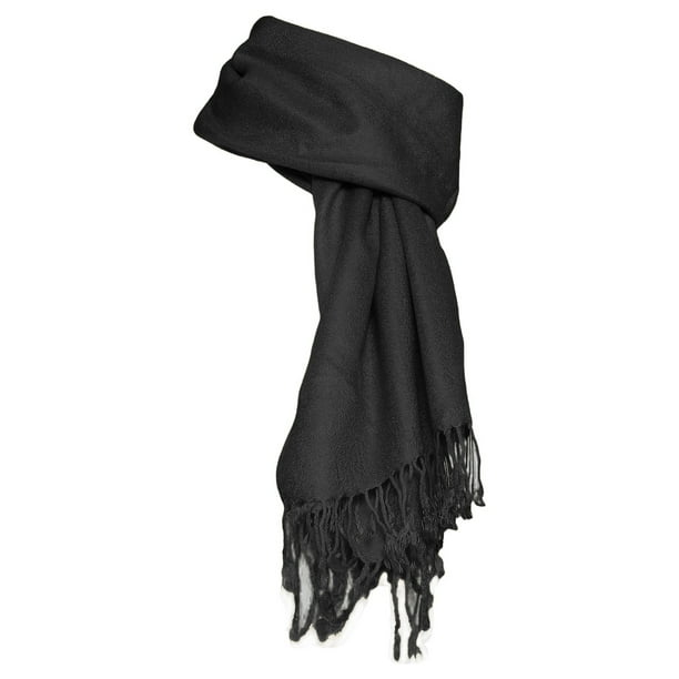 Men's Fringed Scarf Wrap Soft 100% Cotton Solid Colors Shawl Plain Long Scarf 